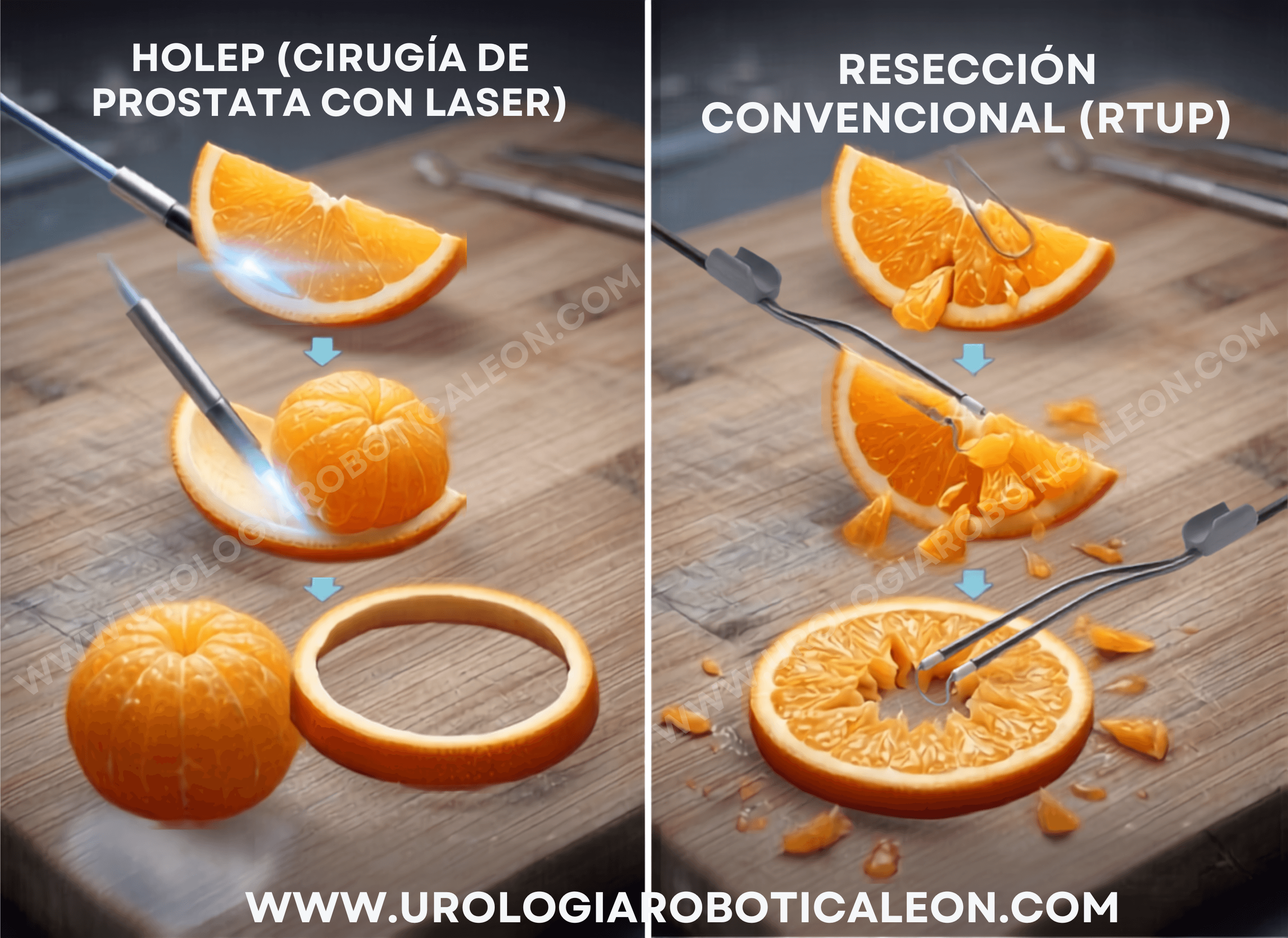 Comparación HoLEP vs TURP cirugía convencional de próstata